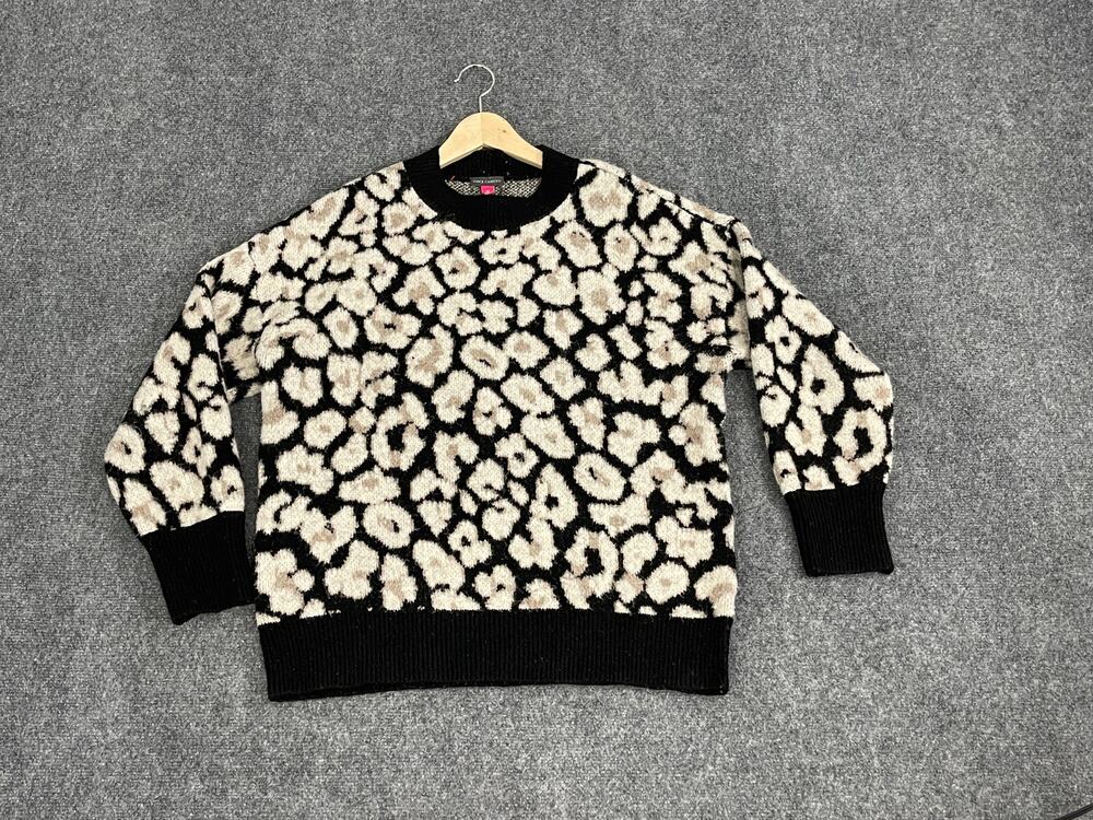 Vince Camuto Sweater Women’s Medium Floral Acrylic Pullover Long Sleeve N302